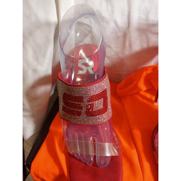 So real Heels Siler Rhinestone 6 Bling Logo Disco - Picture 2 of 14